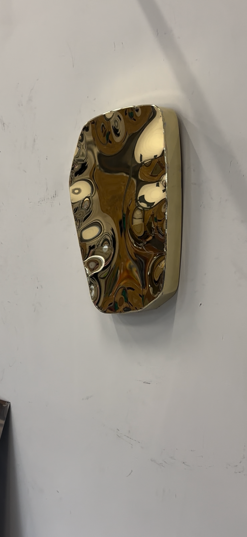 Brass splash mirror