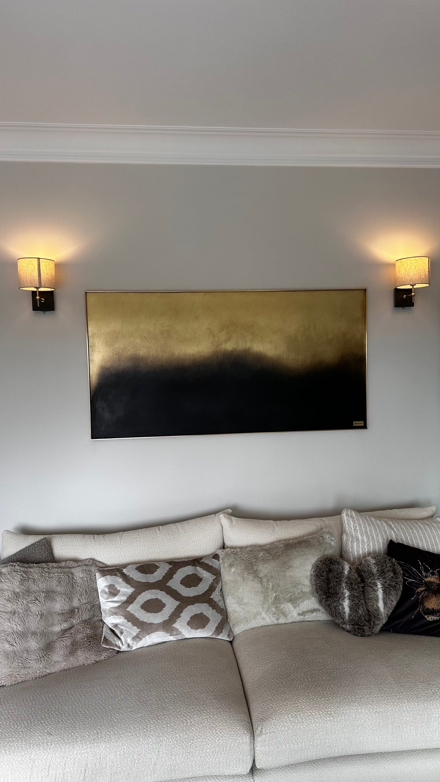 Cloudy brass sculpture