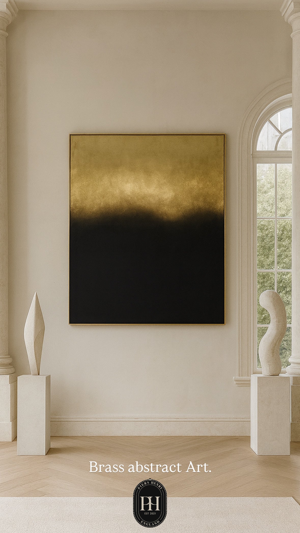 Cloudy brass sculpture
