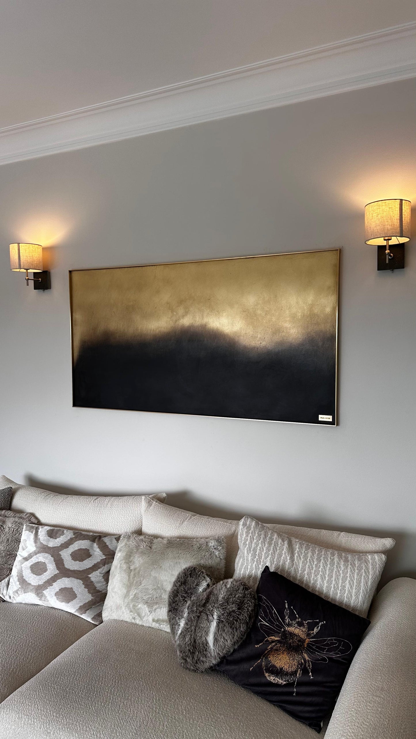 Cloudy brass sculpture