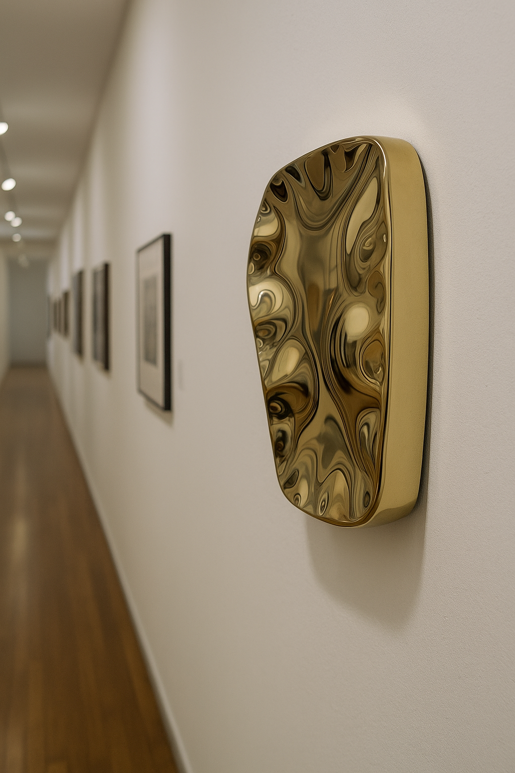 Brass splash mirror