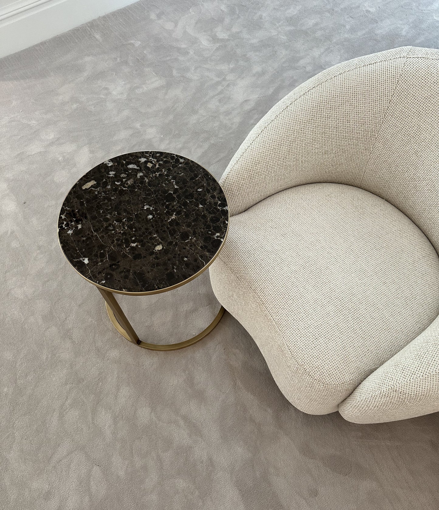 The Sienna brass side table