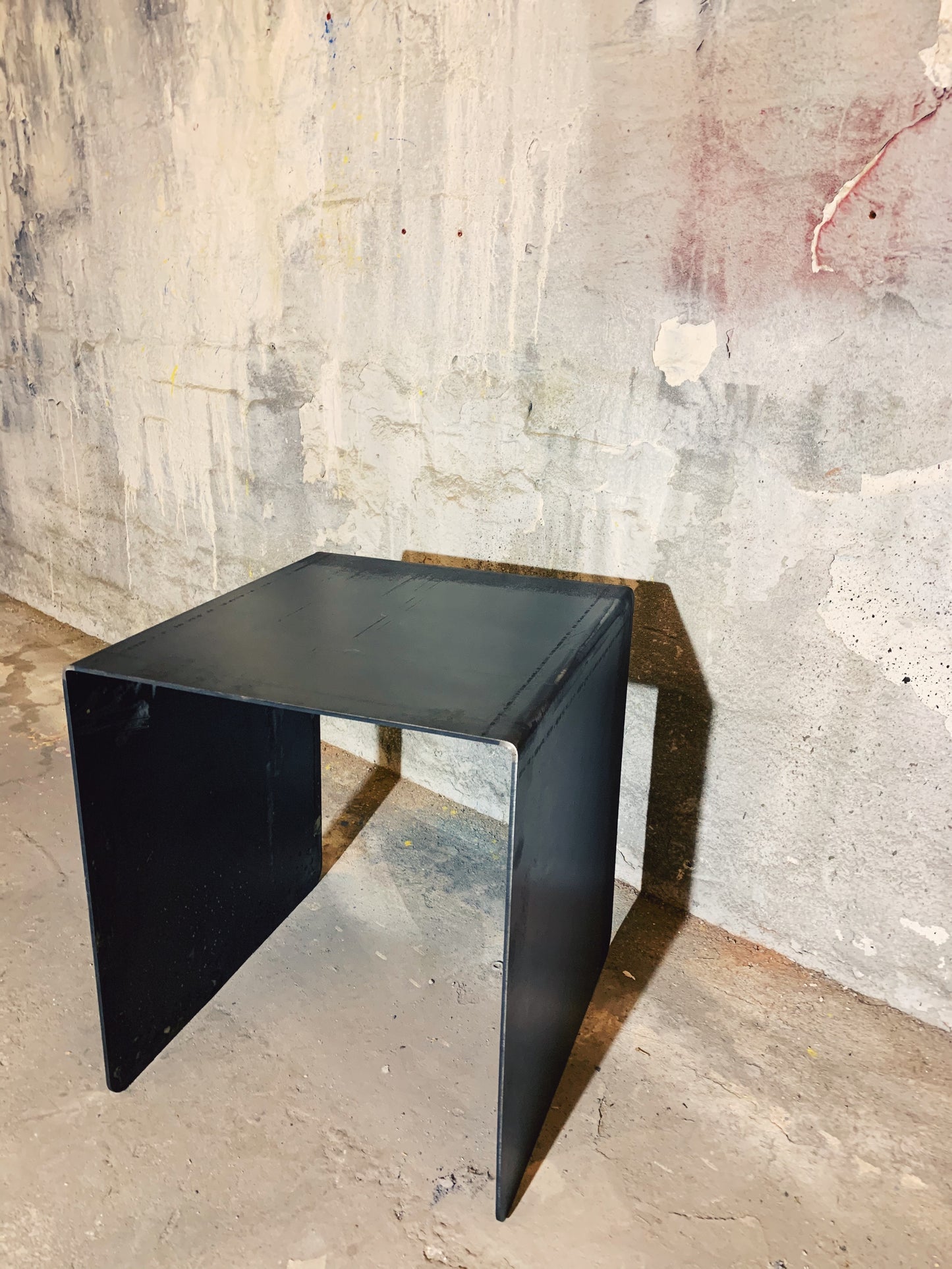 Steel side table