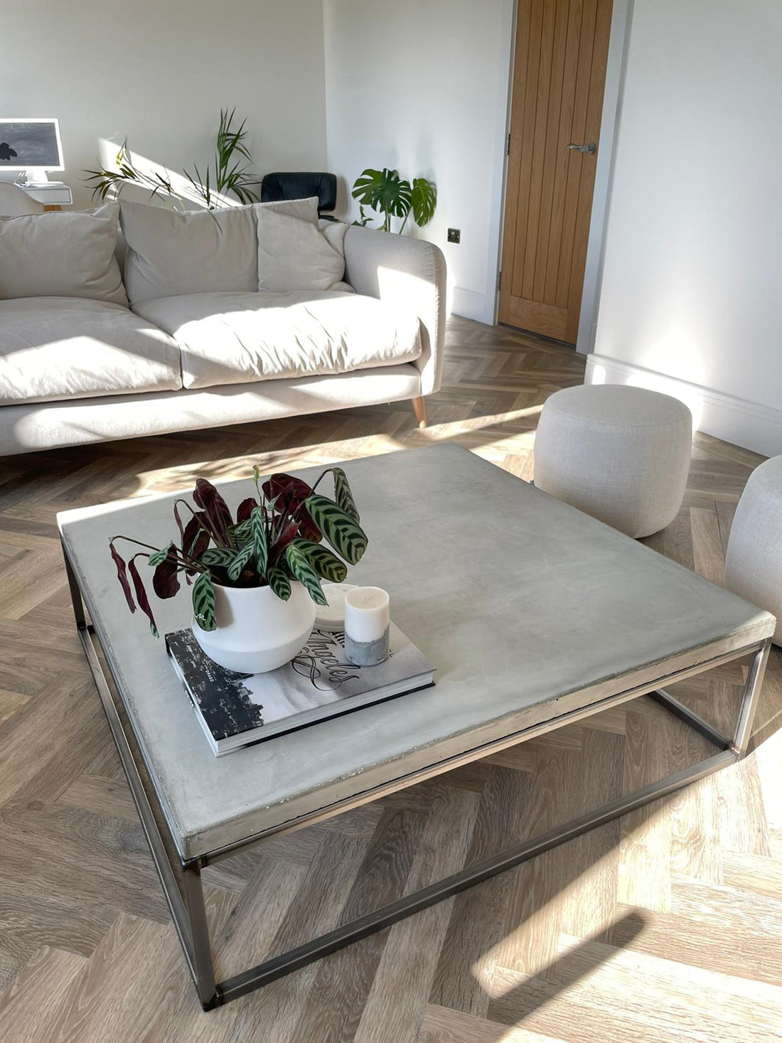Concrete coffee tables by PIERS HENRY