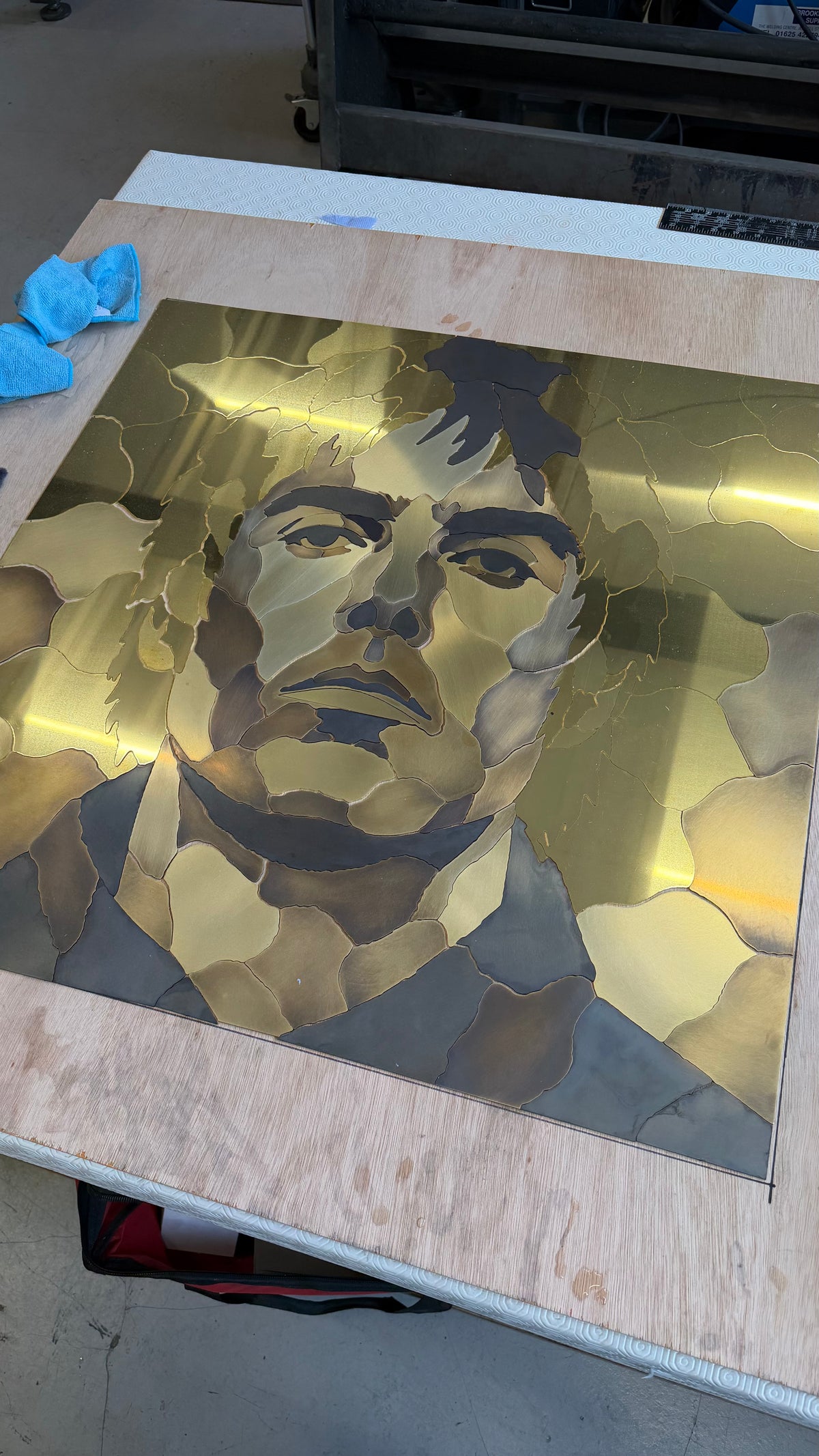 “Biblical” Brass Portrait of Liam Gallagah