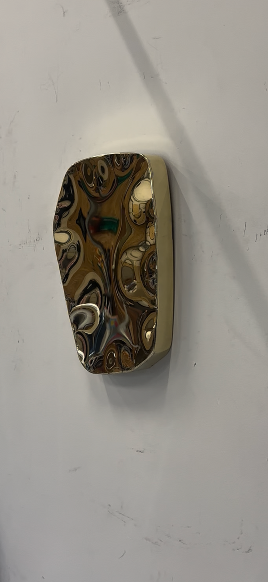 Brass splash mirror