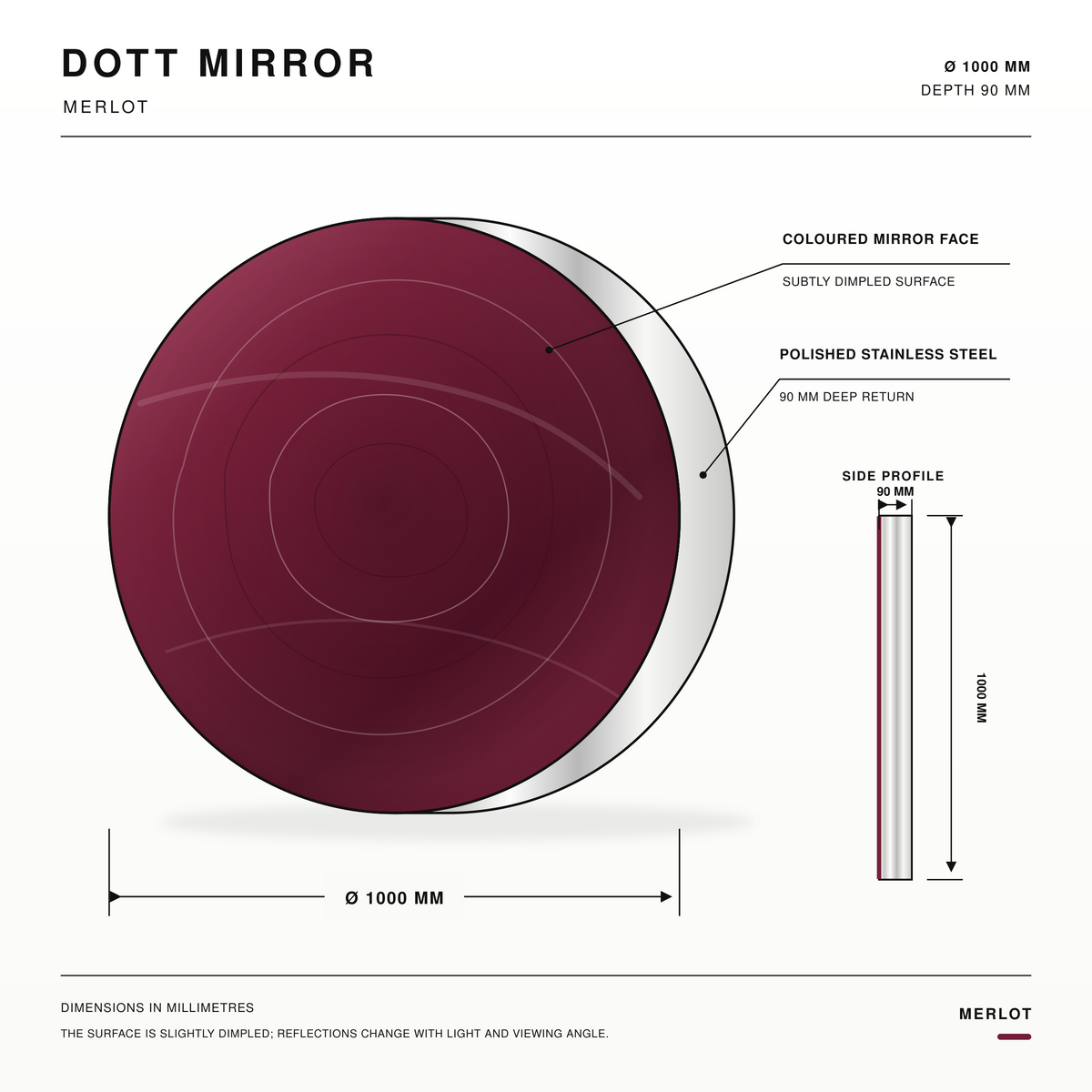 Merlot dott mirror