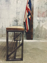 Load image into Gallery viewer, Industrial Shoe Bench with American oak top